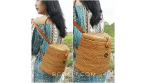 backpack handbag grass ata rattan handmade woven unique